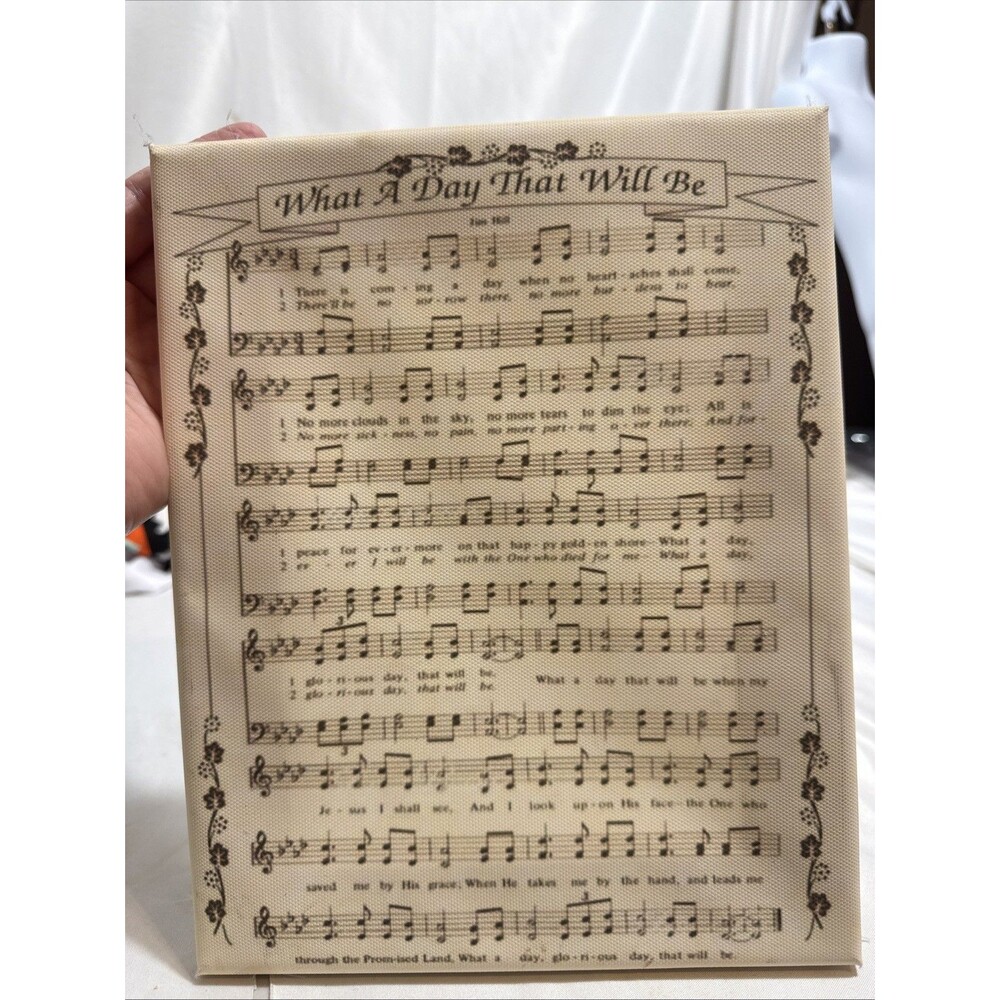 Printed Hymn What A Day That Will Be Canvas Picture Music Home Decor 8x10” - Picture 2 of 6